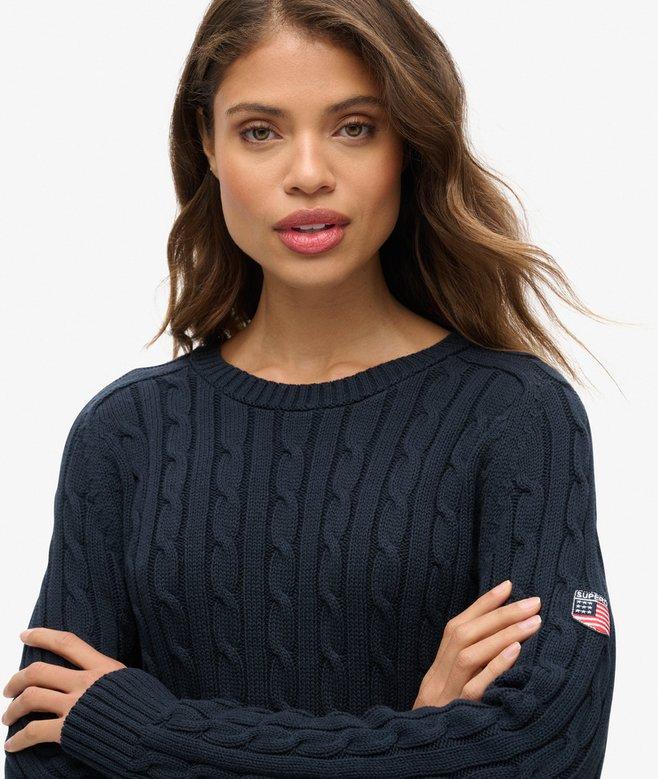 superdry Slouchy Cable Knit Jumper