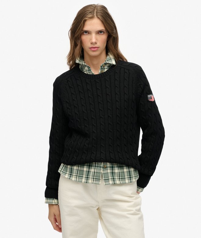 Superdry Slouchy Cable Knit Jumper