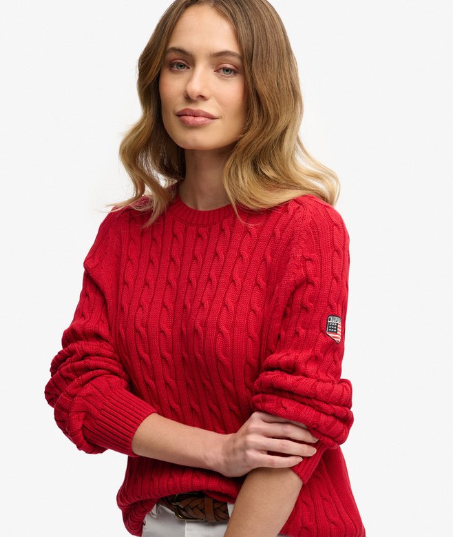 superdry Slouchy Cable Knit Jumper