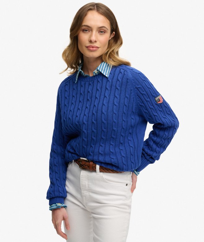 superdry Slouchy Cable Knit Jumper