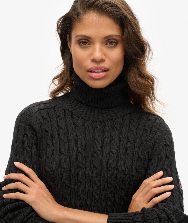 Superdry Slouchy Cable Roll Neck Jumper