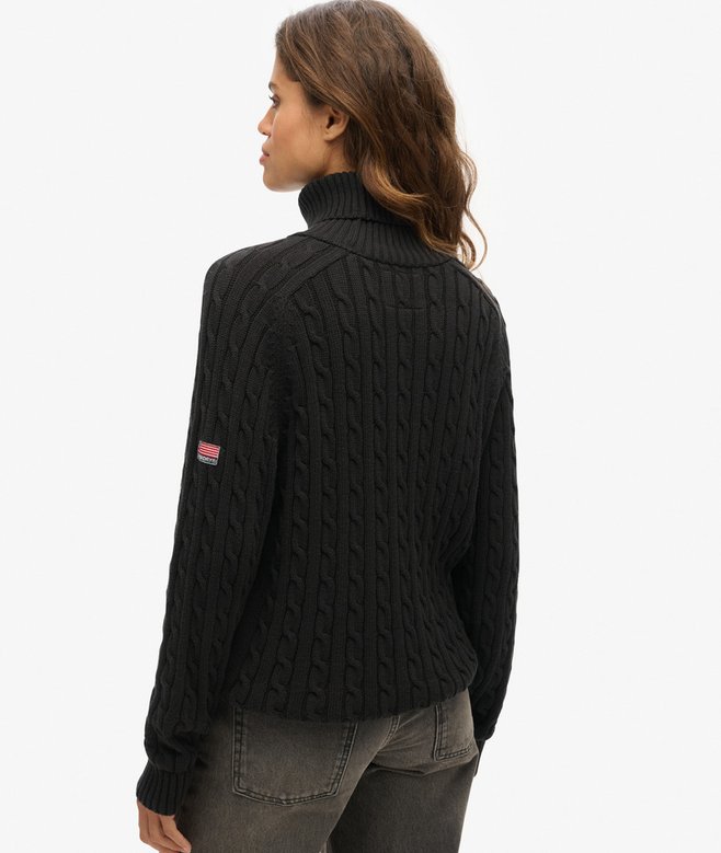 Superdry Slouchy Cable Roll Neck Jumper