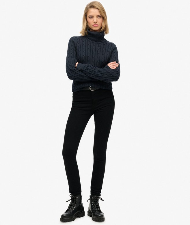 Superdry Slouchy Cable Roll Neck Jumper