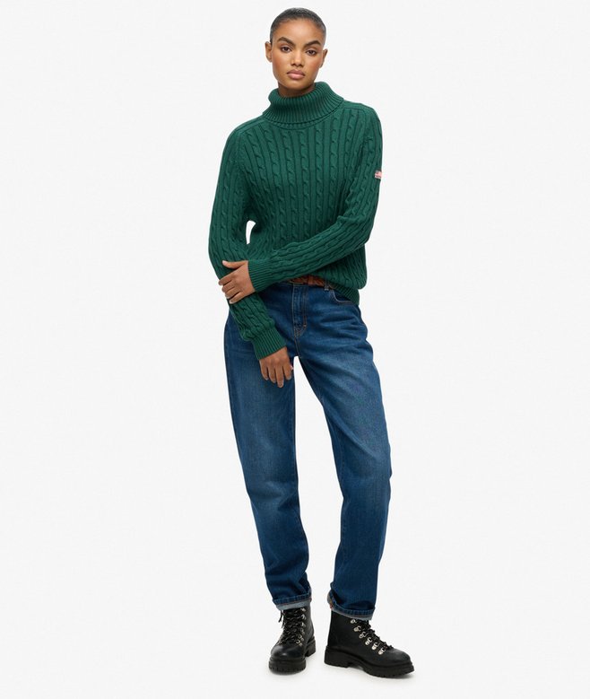 Superdry Slouchy Cable Roll Neck Jumper