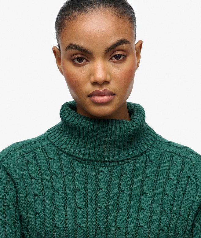 Superdry Slouchy Cable Roll Neck Jumper