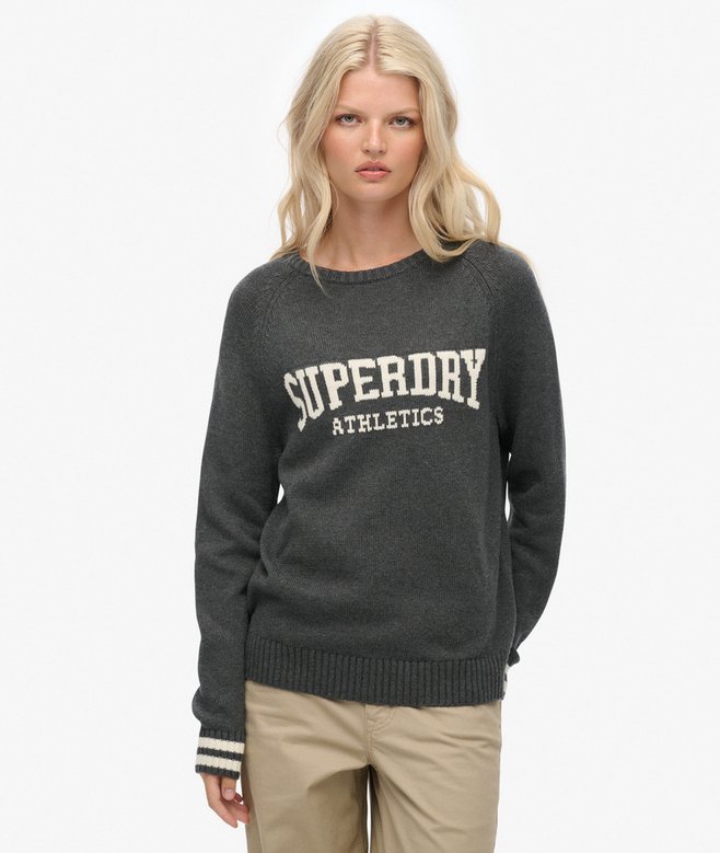 Superdry Slouchy Intarsia Graphic Knitted Jumper