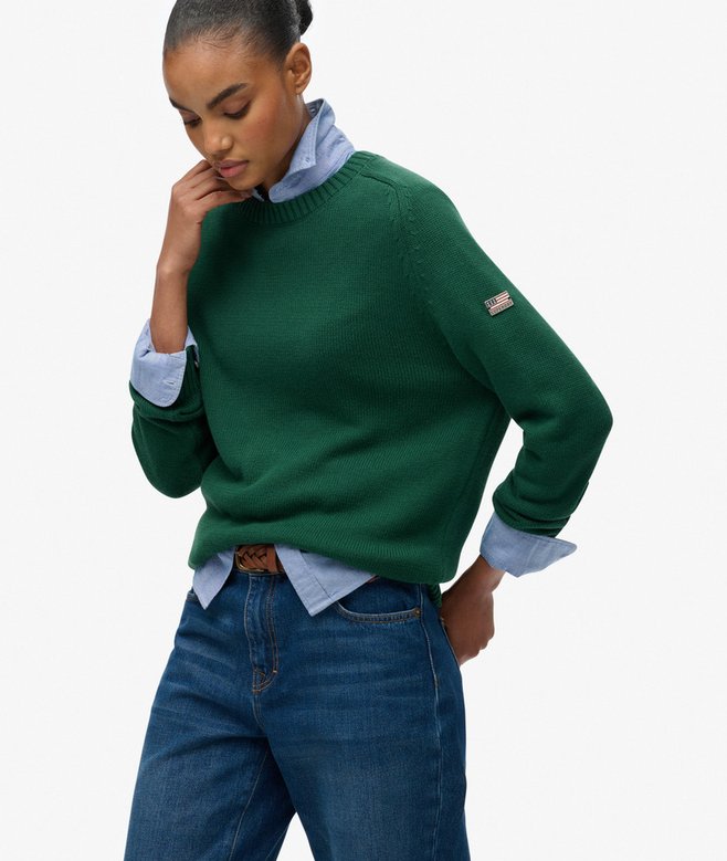 Superdry Slouchy Knitted Crew Jumper