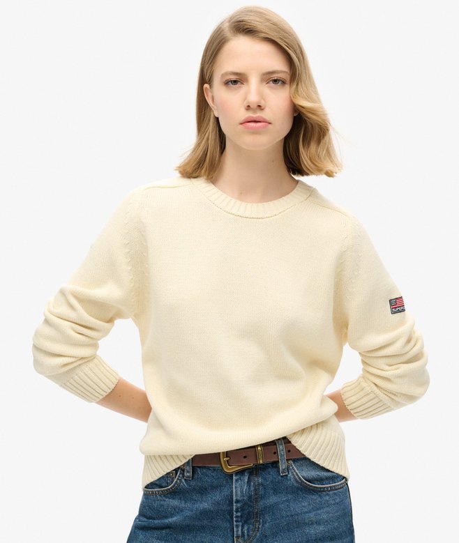 superdry Slouchy Knitted Crew Jumper