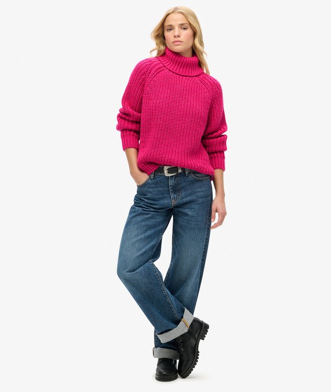 Superdry Slouchy Stitch Roll Neck Knit