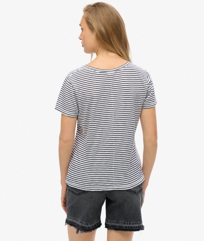 Superdry Slub Embroidered V-Neck T-Shirt