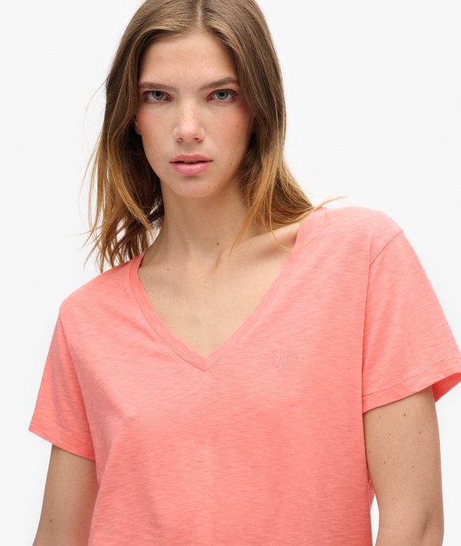 Superdry Slub Embroidered V-Neck T-Shirt