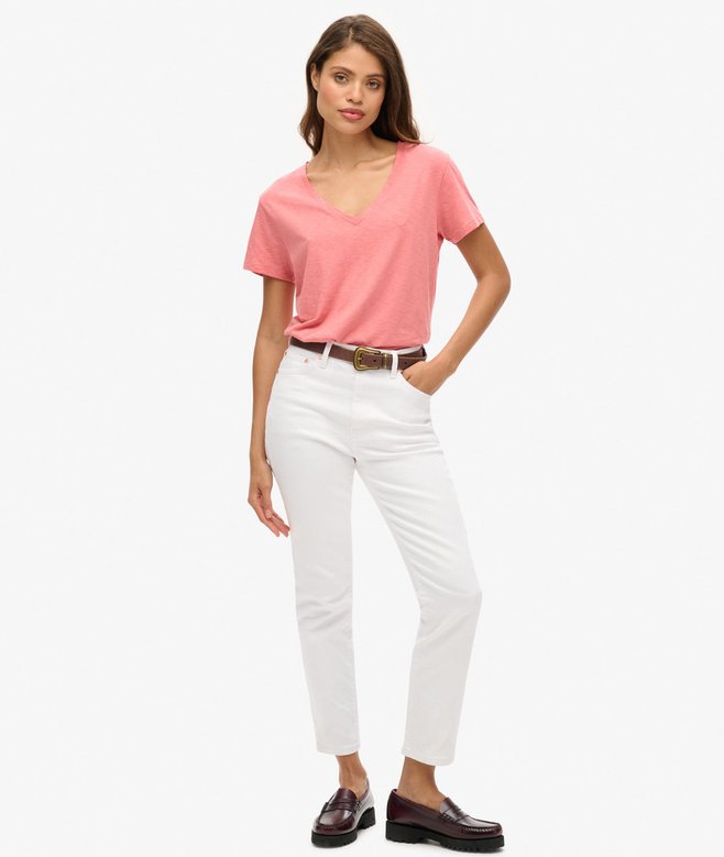 Superdry Slub Embroidered V-Neck T-Shirt