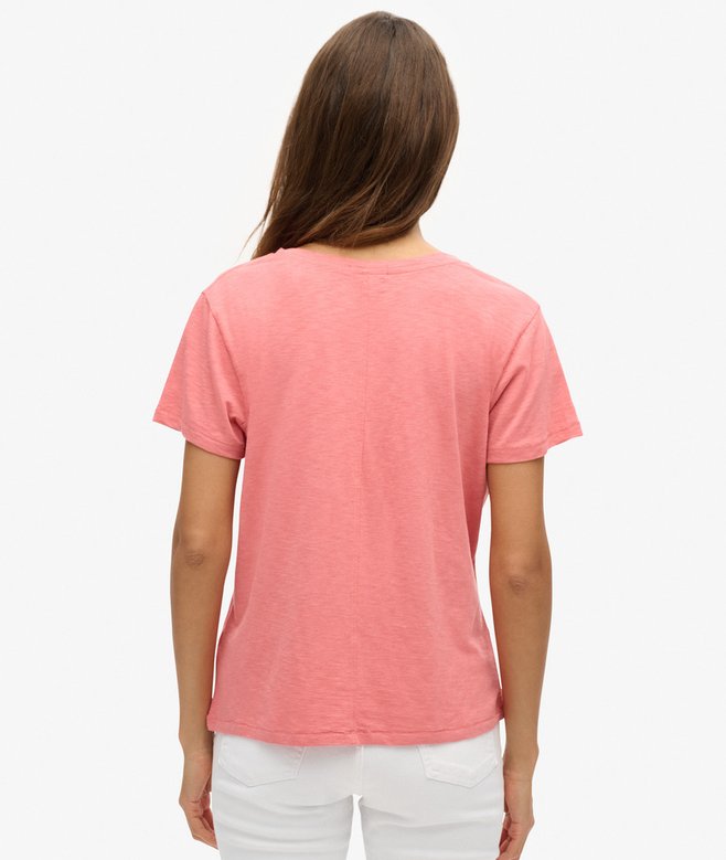 Superdry Slub Embroidered V-Neck T-Shirt