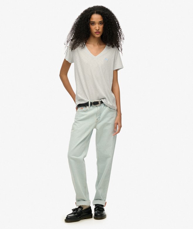 Superdry Slub Embroidered V-Neck T-Shirt