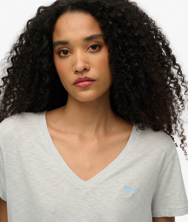Superdry Slub Embroidered V-Neck T-Shirt