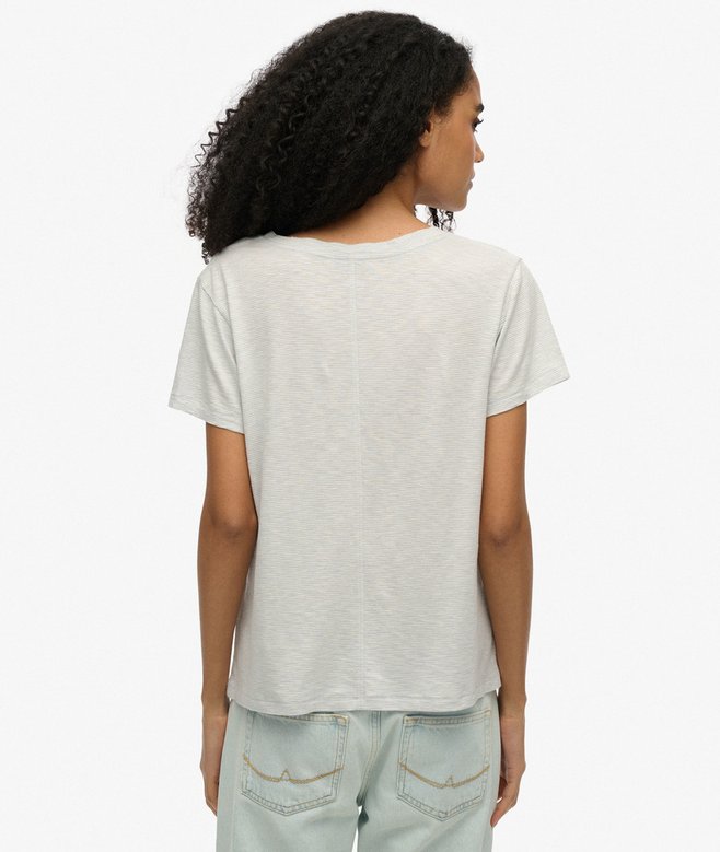 Superdry Slub Embroidered V-Neck T-Shirt