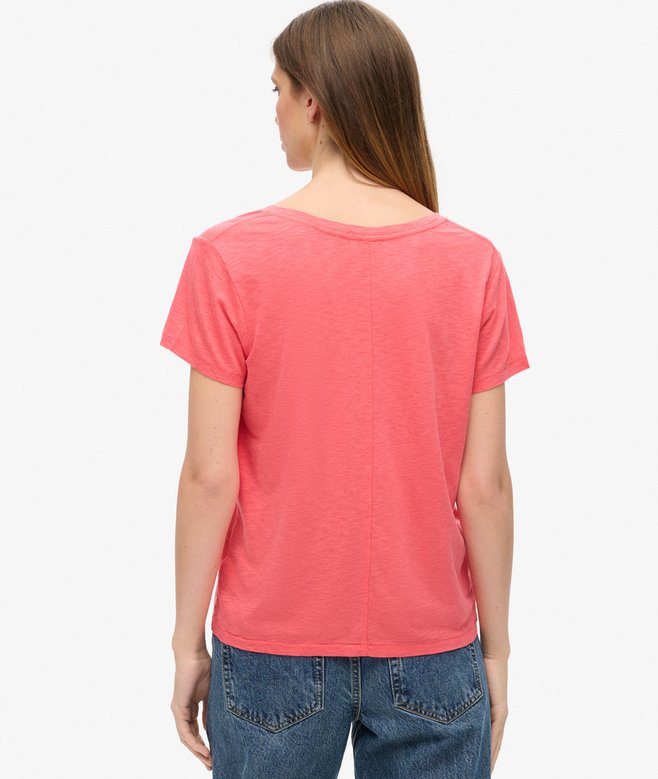 Superdry Slub Embroidered V-Neck T-Shirt