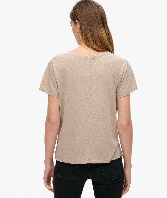 Superdry Slub Embroidered V-Neck T-Shirt