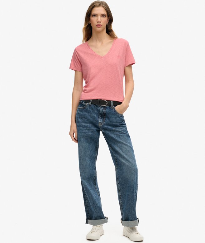 Superdry Slub Embroidered V-Neck T-Shirt