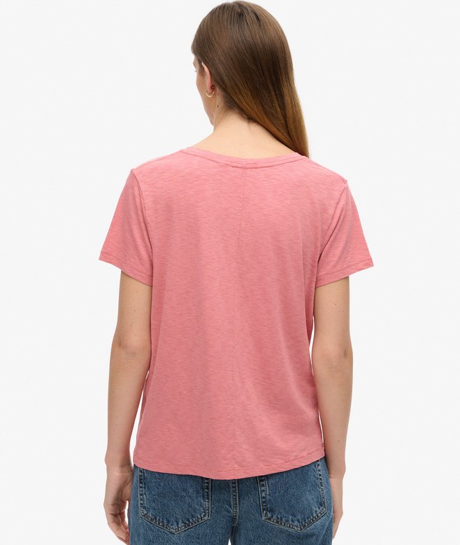 Superdry Slub Embroidered V-Neck T-Shirt