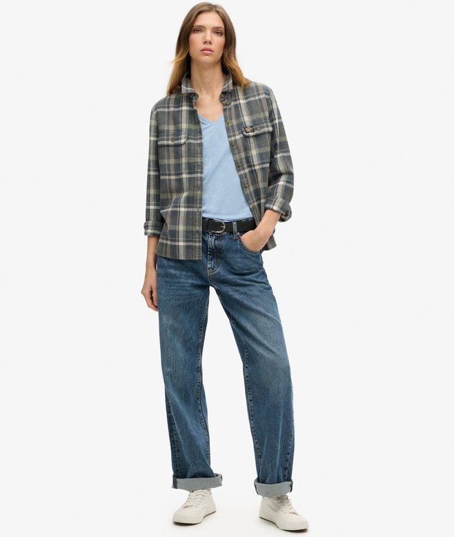 Superdry Slub Embroidered V-Neck T-Shirt