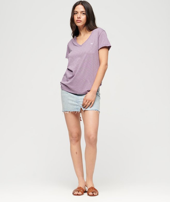 Superdry Slub Embroidered V-Neck T-Shirt