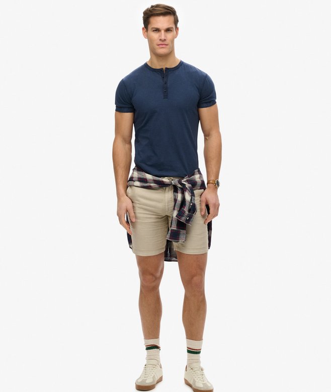 Superdry Slub Short Sleeve Jersey Grandad Top