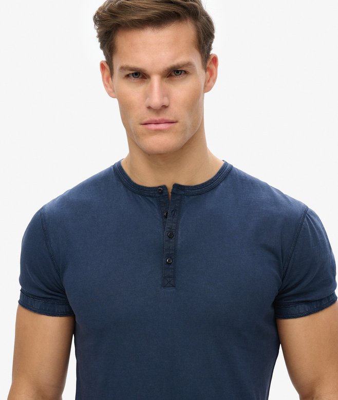Superdry Slub Short Sleeve Jersey Grandad Top