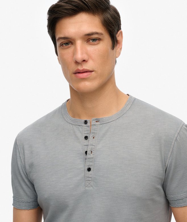 Superdry Slub Short Sleeve Jersey Grandad Top