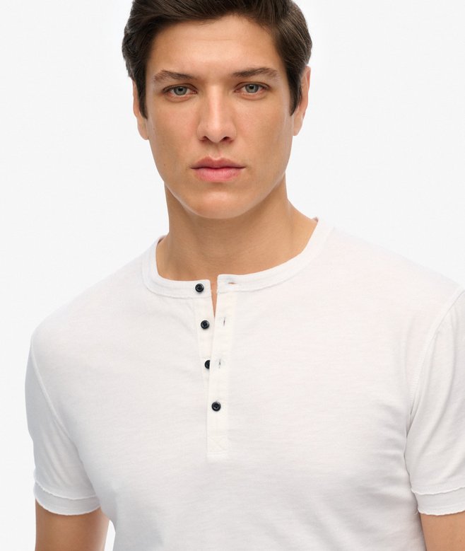 Superdry Slub Short Sleeve Jersey Grandad Top