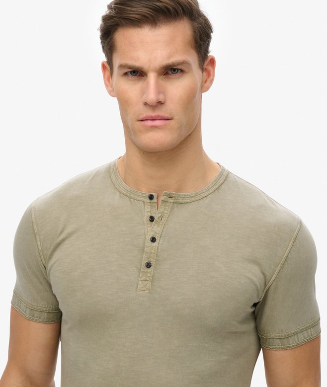 Superdry Slub Short Sleeve Jersey Grandad Top
