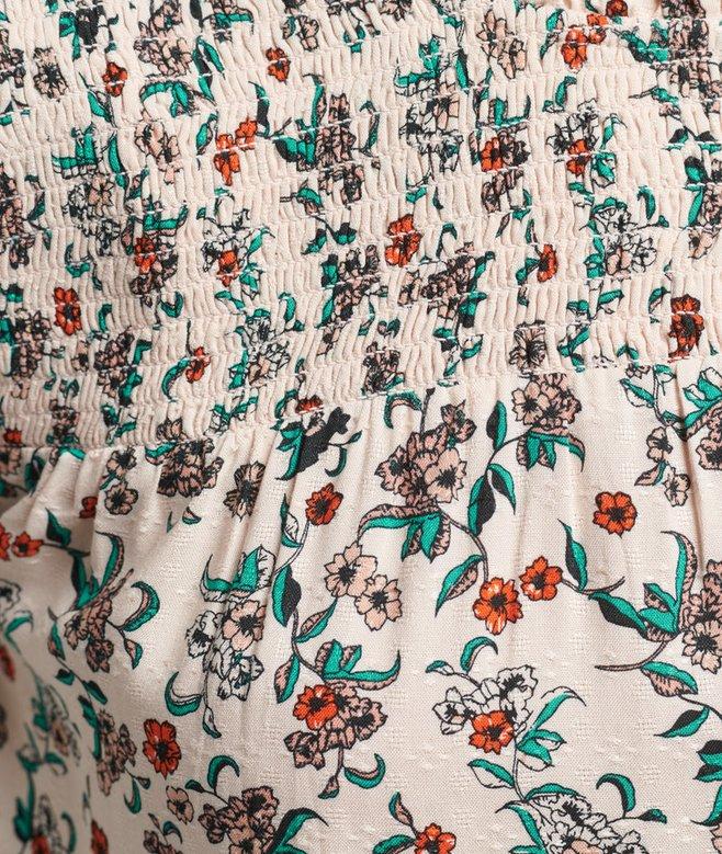 Superdry Smocked Long Sleeve Woven Top