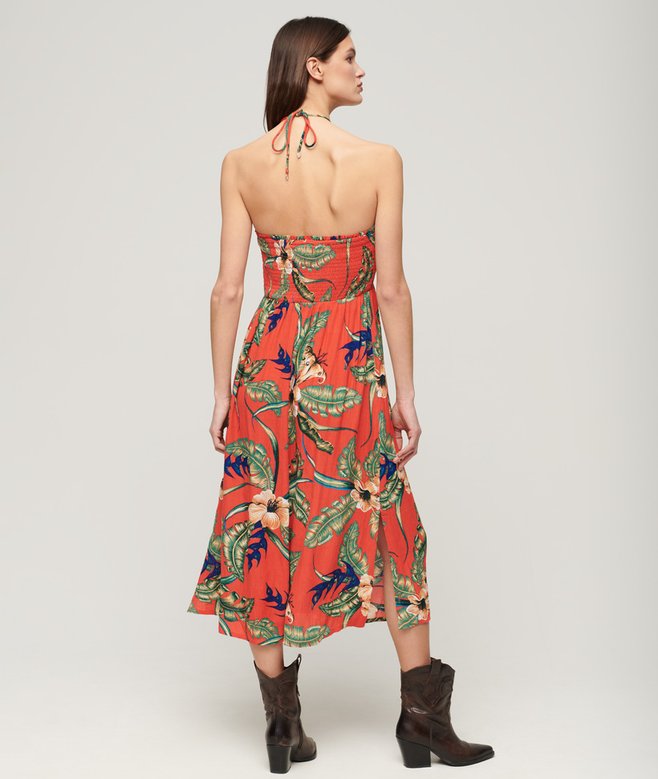 Superdry Smocked Midi Beach Dress