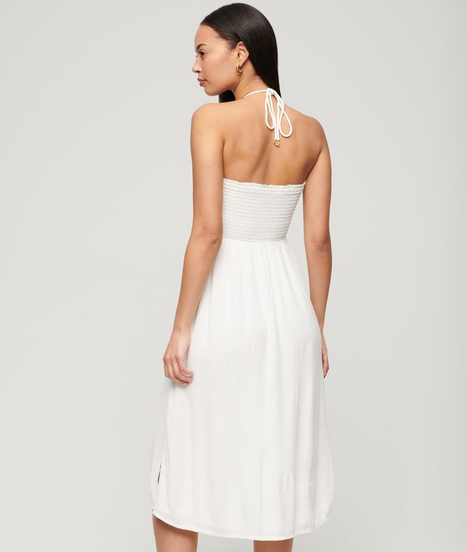 Superdry Smocked Midi Beach Dress
