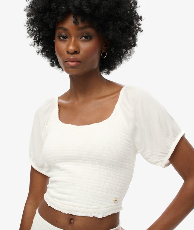 Superdry Smocked Woven Top