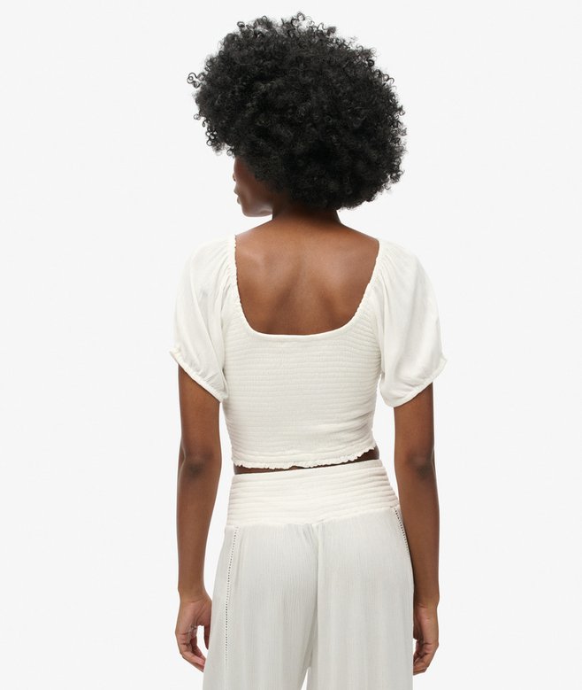 Superdry Smocked Woven Top