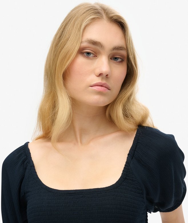 Superdry Smocked Woven Top