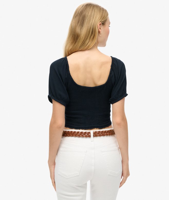 Superdry Smocked Woven Top