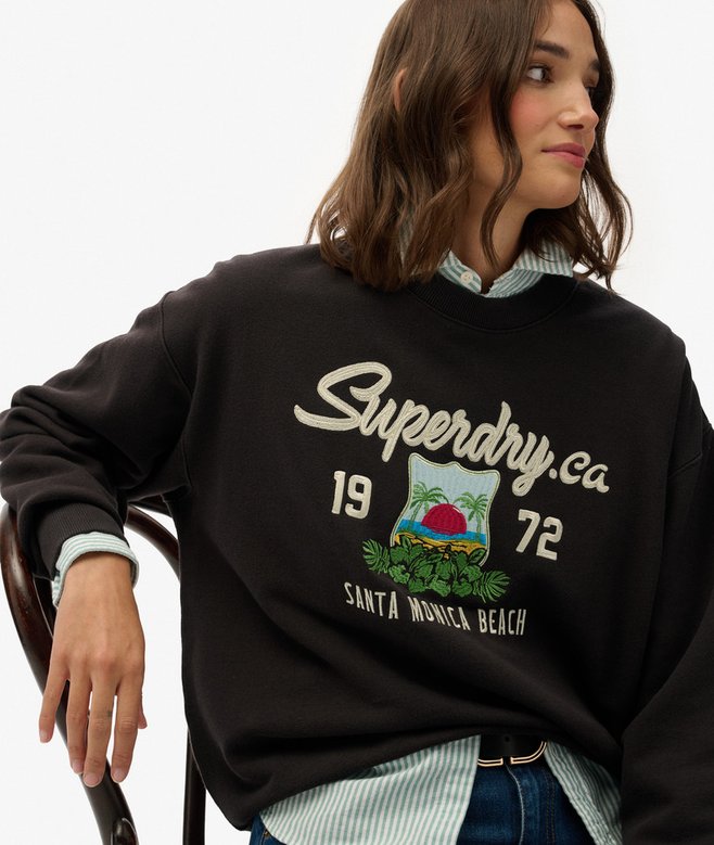 superdry Souvenir Graphic Loose Crew Sweatshirt