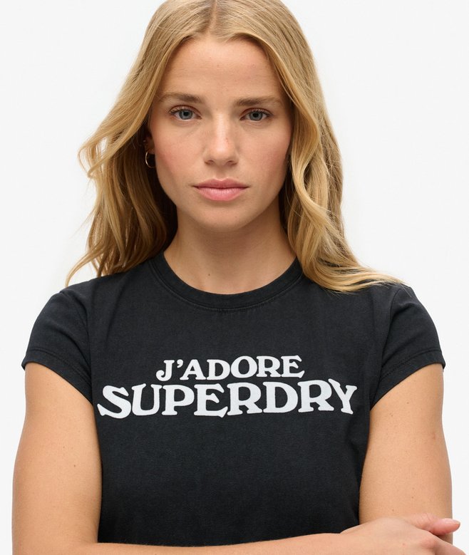 Superdry Sport Luxe Graphic Cap Sleeved T-Shirt