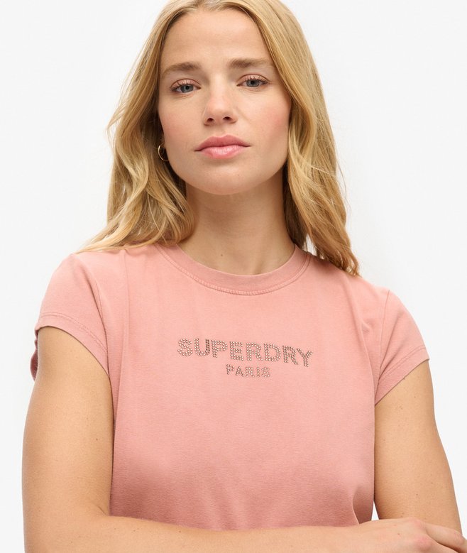 Superdry Sport Luxe Graphic Cap Sleeved T-Shirt