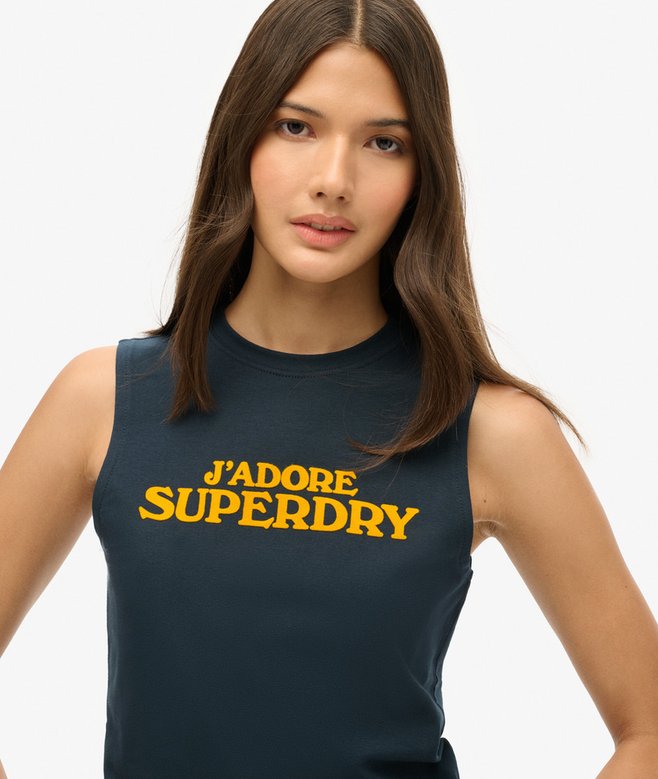 Superdry Sport Luxe Graphic Fitted Tank Top