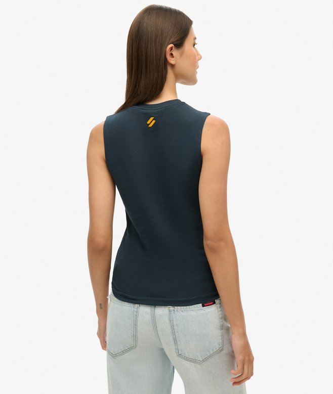 Superdry Sport Luxe Graphic Fitted Tank Top