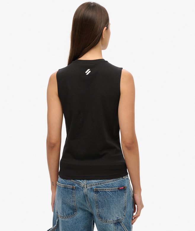 Superdry Sport Luxe Graphic Fitted Tank Top