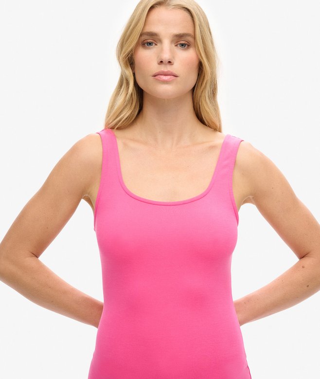 Superdry Square Neck Jersey Midi Dress