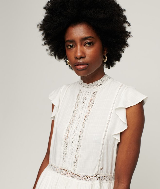 Superdry Studios Lace Mix Dress