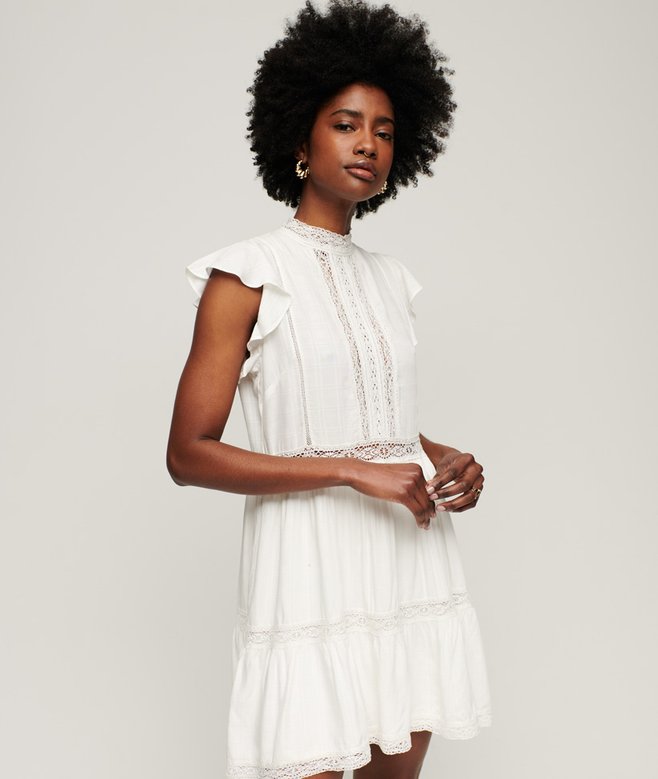 superdry Studios Lace Mix Dress