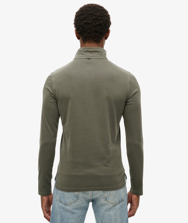 Superdry Studios Long Sleeve Jersey Polo Shirt