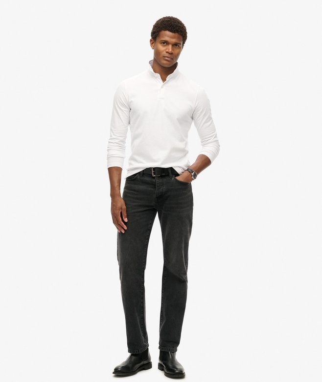 Superdry Studios Long Sleeve Jersey Polo Shirt