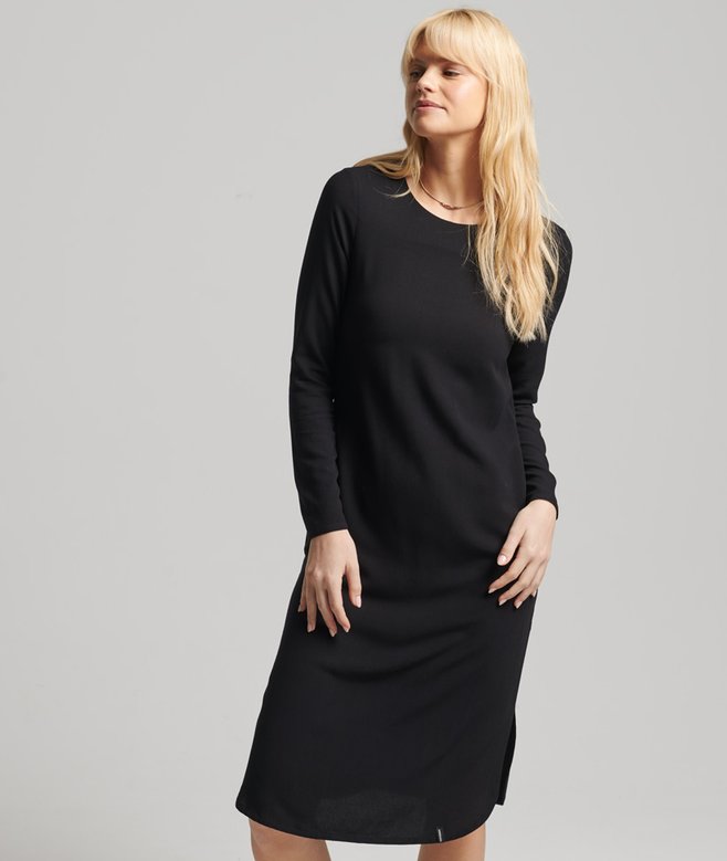 Superdry Studios Long Sleeve Midi Shift Dress